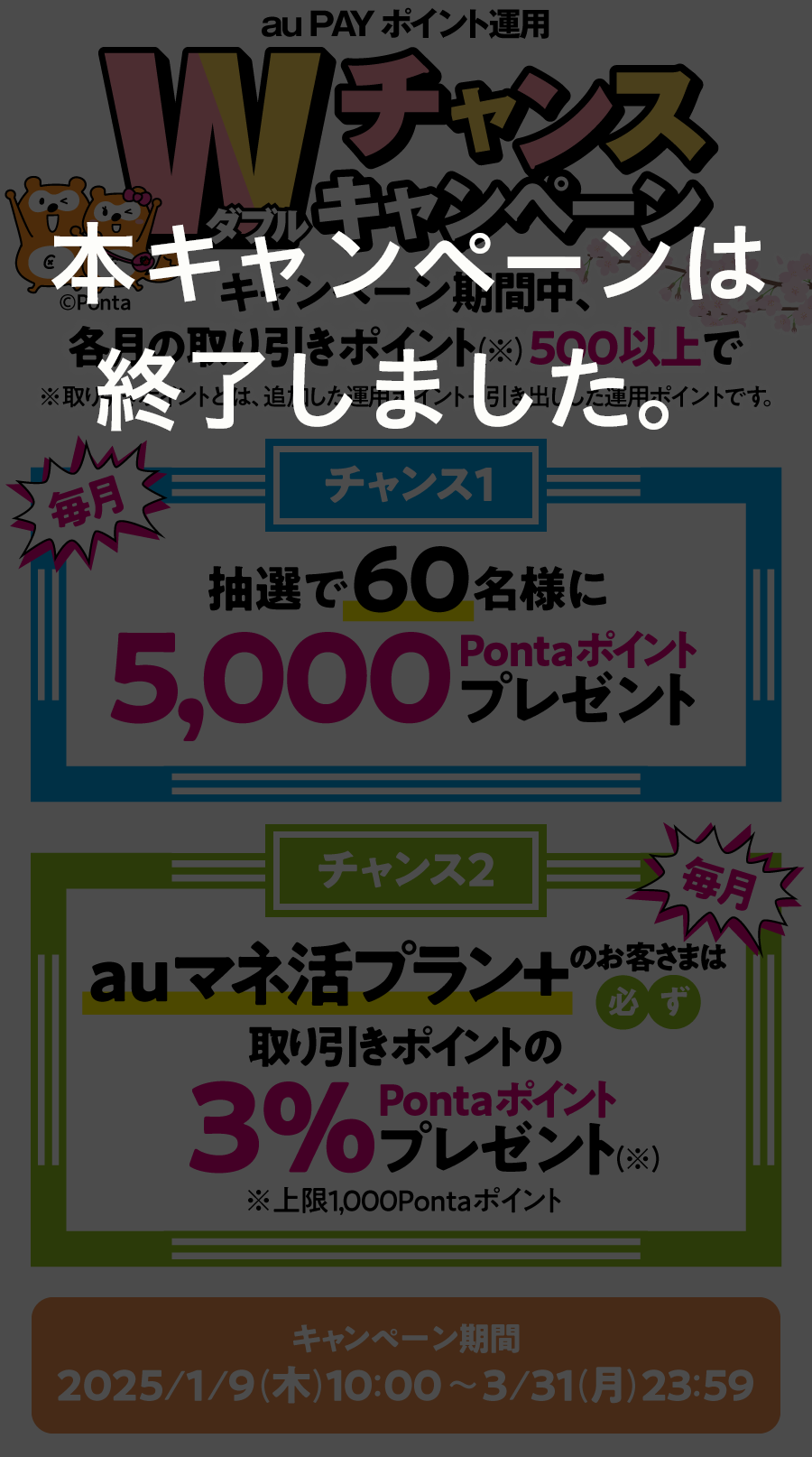 ダブルチャンスキャンペーン