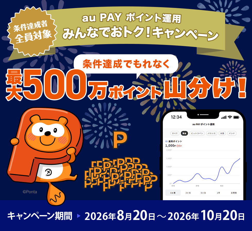 au PAY ポイント運用 みんなでおトク!キャンペーン