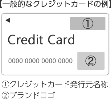 一般的なクレジットカードの例